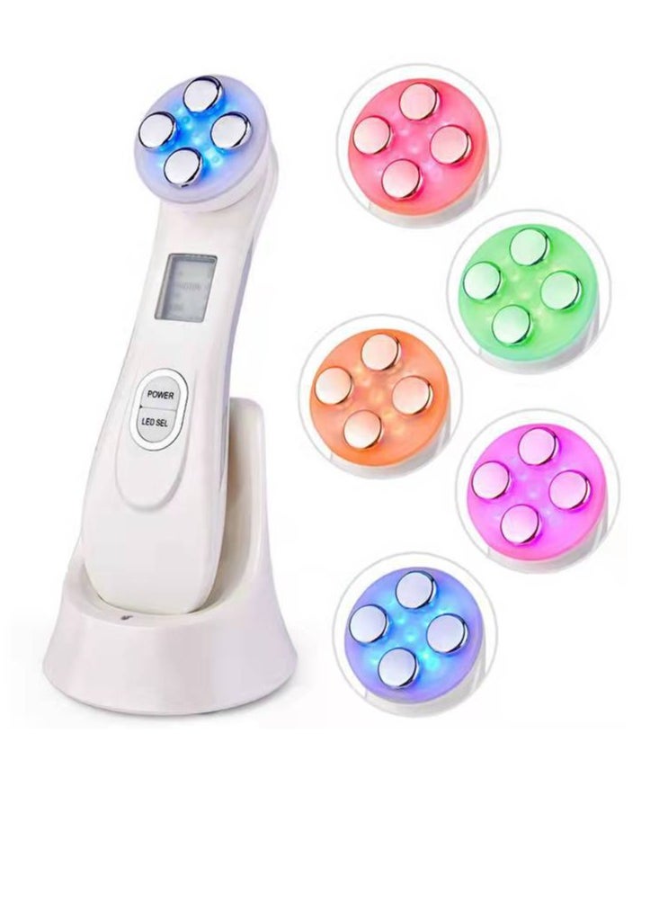 Facial Skin Care Time Master, Face Toning, Face Lift Device 5 Colors LED Photon Therapy Rechargeable