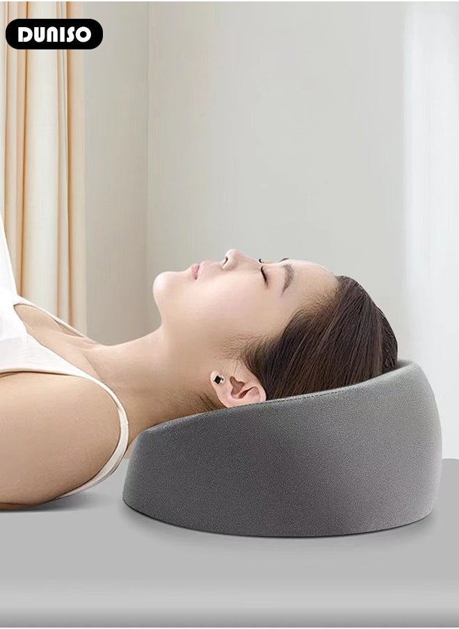 Massage Face Pillow, Ergonomic Memory Office Nap Pillow, High Rebound Face Down Pillow for Sleeping, Face Rest Neck Head Cushion for Spa Salon Travel