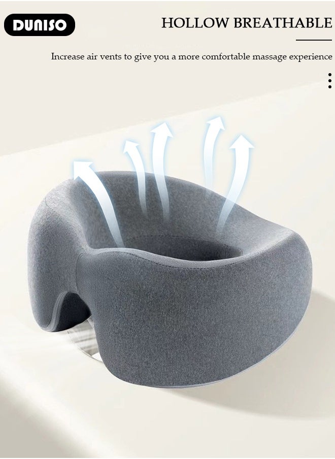 Massage Face Pillow, Ergonomic Memory Office Nap Pillow, High Rebound Face Down Pillow for Sleeping, Face Rest Neck Head Cushion for Spa Salon Travel