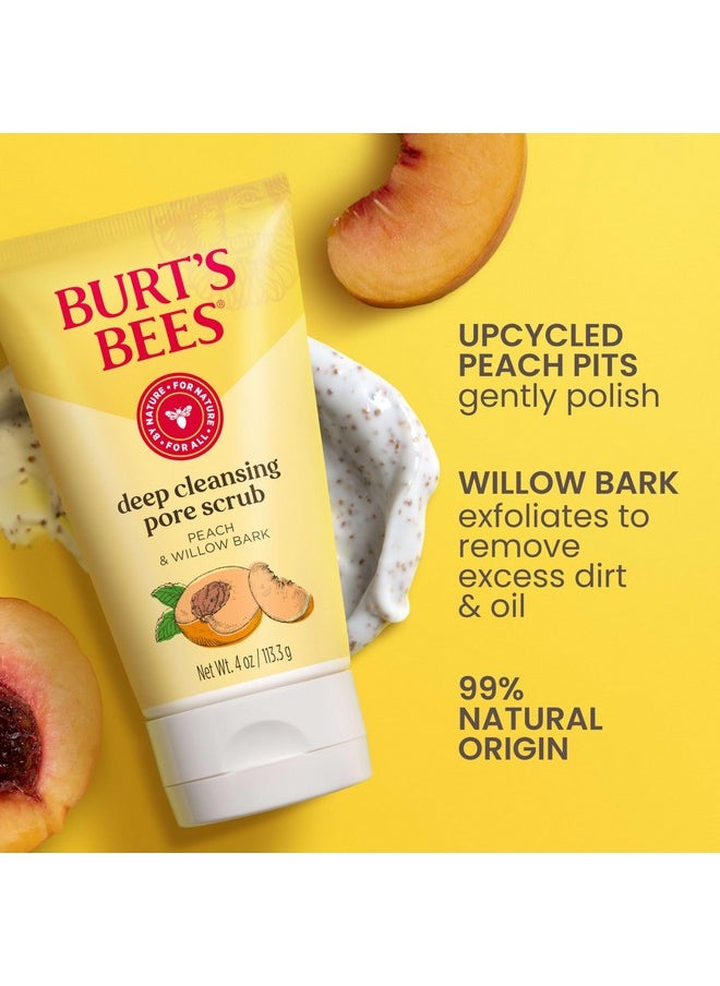 Deep Cleansing Pore Scrub With Peach And Willow Bark, 4 Ounces, Pack Of 3