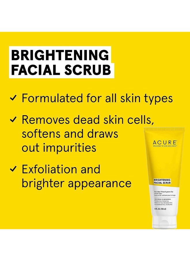 Brightening Facial Exfoliator Scrub 118ML, Removal Natural Organic Face Peeling Exfoliating Moisturizes Face Scrub Exfoliante Cream