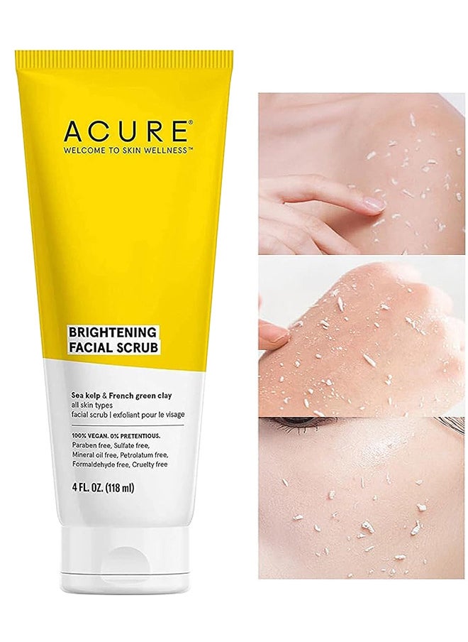 Brightening Facial Exfoliator Scrub 118ML, Removal Natural Organic Face Peeling Exfoliating Moisturizes Face Scrub Exfoliante Cream