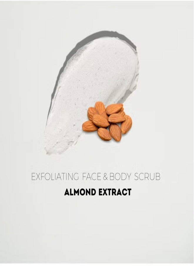 Body & Face Scrubbing & Exfoliating, With Almond Extracts, For All Skin Types, Remove Dead Skin, Increase Skin Smoothness, 500 ml