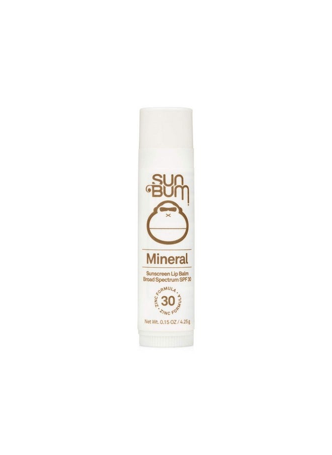 Spf 30 Mineral Sunscreen Lip Balm | Hawaii 104 Act Compliant (Octinoxate & Oxybenzone Free) Broad Spectrum Natural Lip Care With Uva/Uvb Protection | .15 Oz