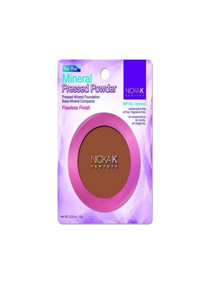 NICKA K New York Mineral Pressed Powder 0.35oz, MP105 Almond