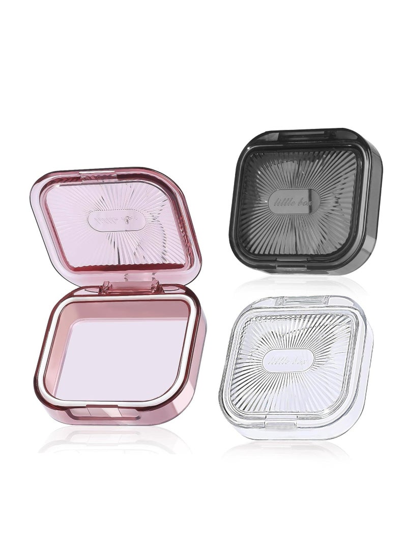 Set of 3 Denture Bath Box Denture Cup Case, Mouth Guards Container,Partial Denture Soak Container