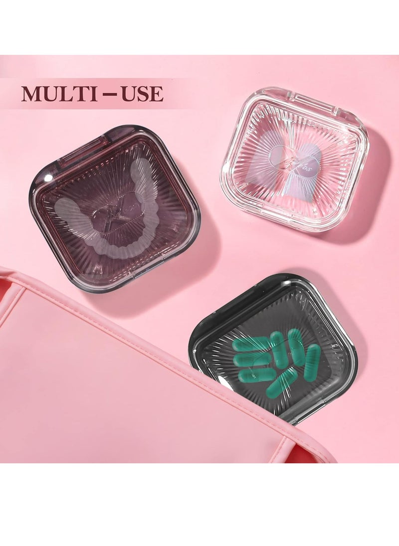 Set of 3 Denture Bath Box Denture Cup Case, Mouth Guards Container,Partial Denture Soak Container
