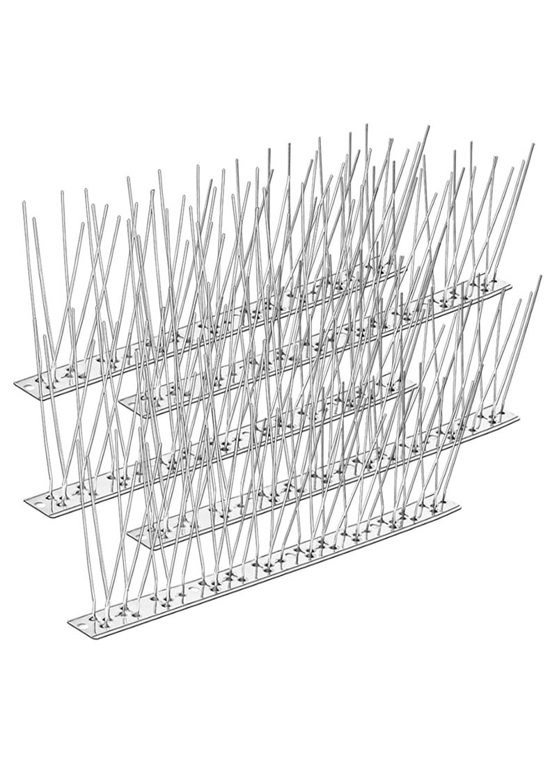 Stainless Steel Bird Spikes for Pigeons and Other Small Birds - No Plastic - Anti Bird Repellent Spikes Control Kit Assembled Spikes 50 Centimetre (Pack of 25)