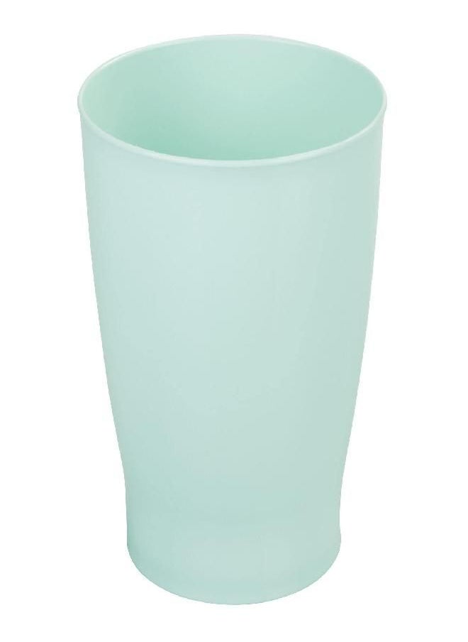 mDesign Round Plastic Bathroom Garbage Can, 1.25 Gallon Wastebasket, Garbage Bin, Trash Can for Bathroom, Bedroom, and Kids Room - Small Bathroom Trash Can - Fyfe Collection - Mint Green