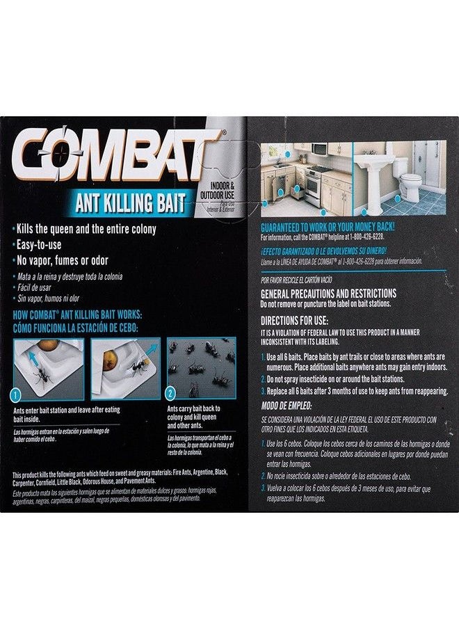 Combat 023400459018 Ant Killing Bait Stations, 6 Count (Pack of 4)