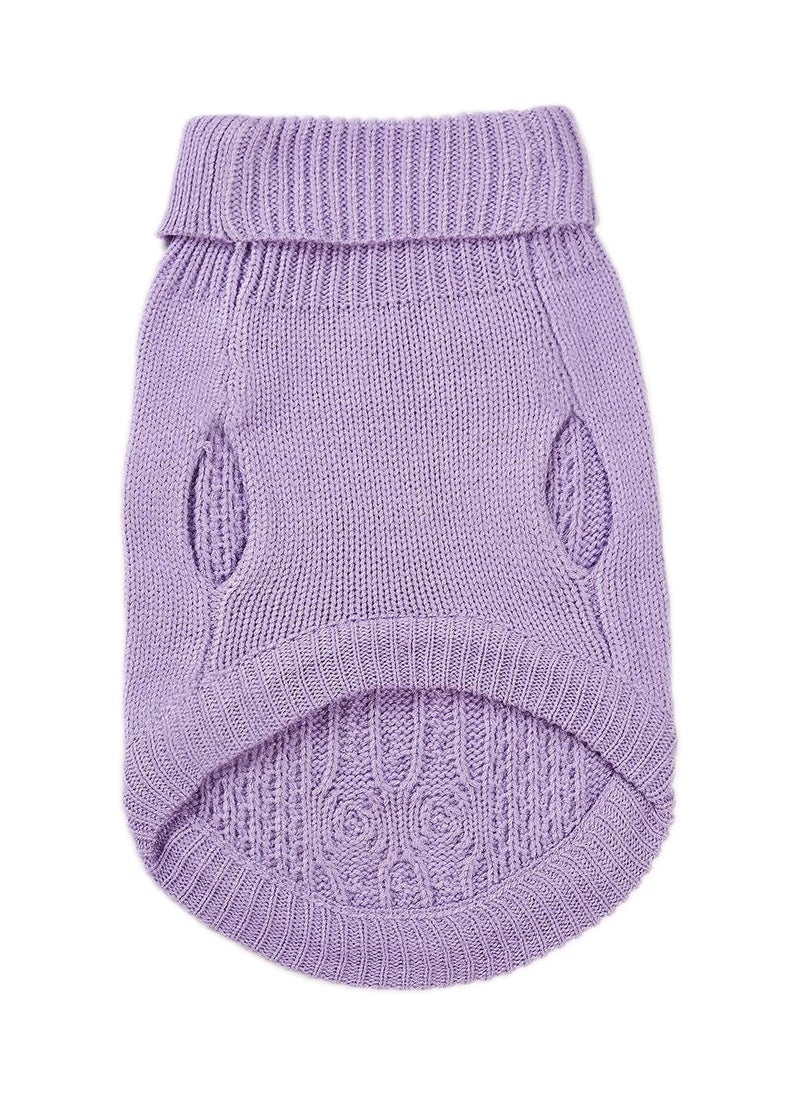 Cats Knitted Sweaters Turtleneck Knitted Sleeveless Cat Clothes Warm Winter Kitten Clothes Outfits for Cats or Small Dogs in Cold Season Purple S