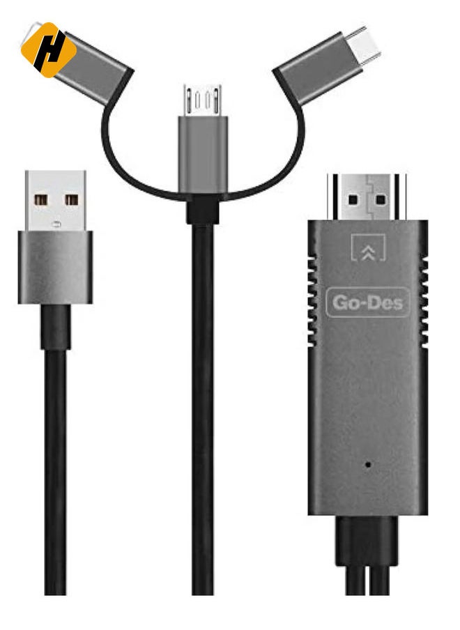 Plug and Play Mobile Phone Cable – Fast Charging and High-Speed Data Transfer for Android/iOS Devices