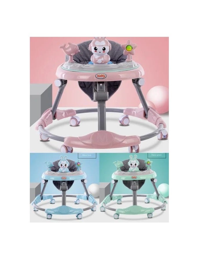 Baby walker anti-o-leg multi-function anti-rollover, girls, boys and babies can sit on children to help walk and learn to walk