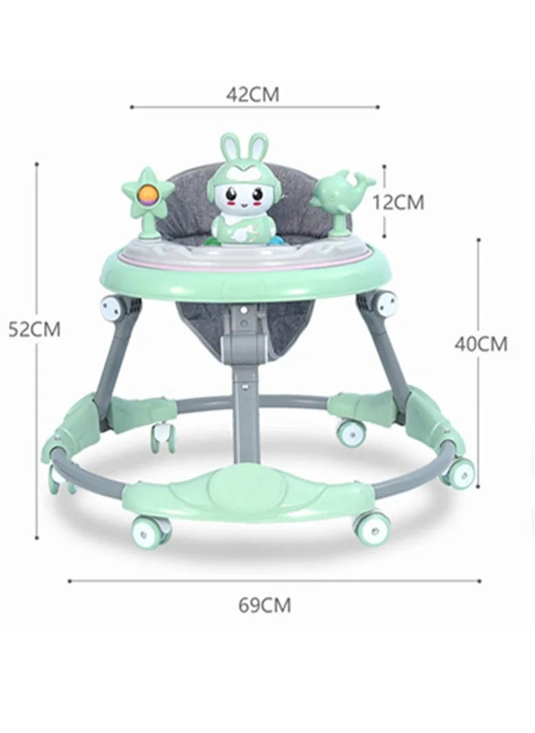 Baby walker anti-o-leg multi-function anti-rollover, girls, boys and babies can sit on children to help walk and learn to walk