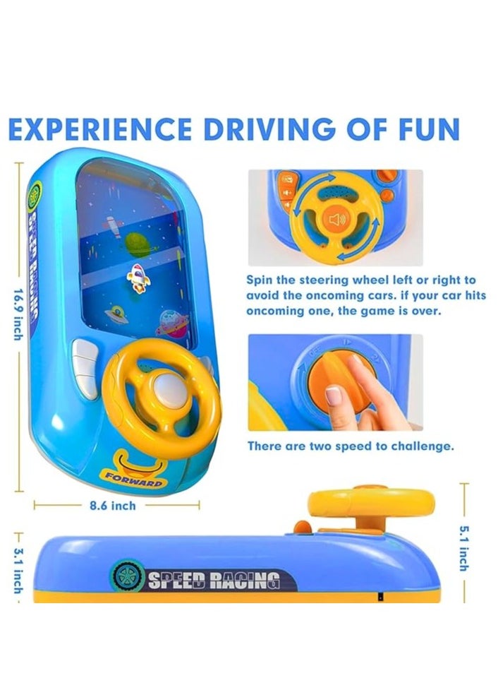 Driving Steering Wheel Toy with Music, Simulated Racing Car Game for Kids 3+ Years, Interactive Educational Learning Toy for Boys & Girls, Pretend Play Adventure, Birthday Gift 4-6 Year Old