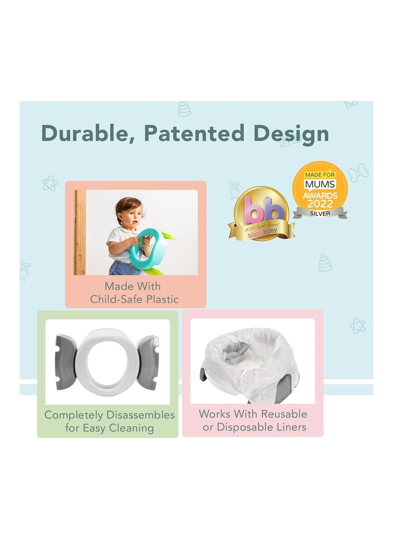 2-in-1 Travel Potty Trainer Seat, Green