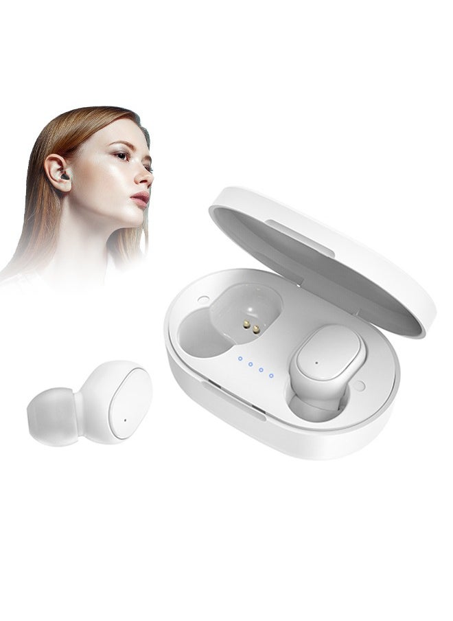 A6S TWS In-Ear Stereo Earbuds Headset With Mic And Auto Charging Box White