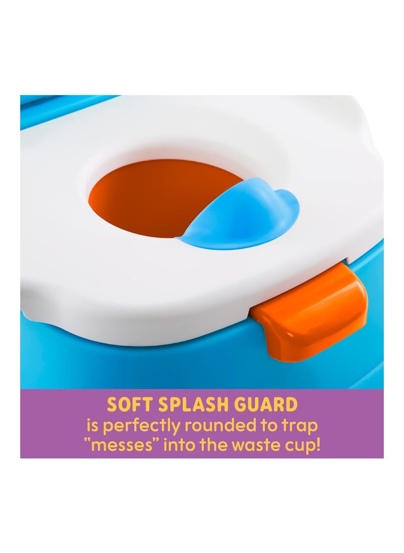 Cookie Monster Terrific 3-In-1 Potty Training Chair, Toilet Seat Trainer, And Step Stool, Easy Clean, Pretend Flush Handle, Gender Neutral