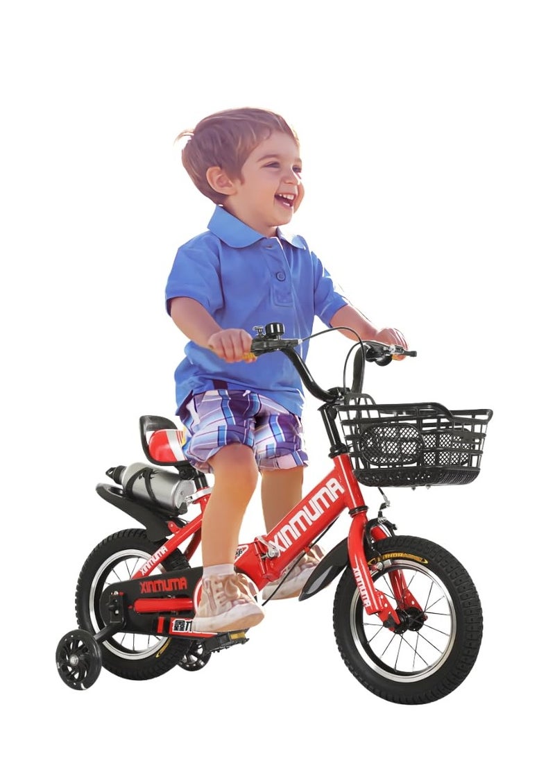 Children's Bike 12 Inch Kids Bike Boy Girl Bicycle 3-12 Years Old Riding Children's Bike Fashion Gift Cool Outdoor Bike