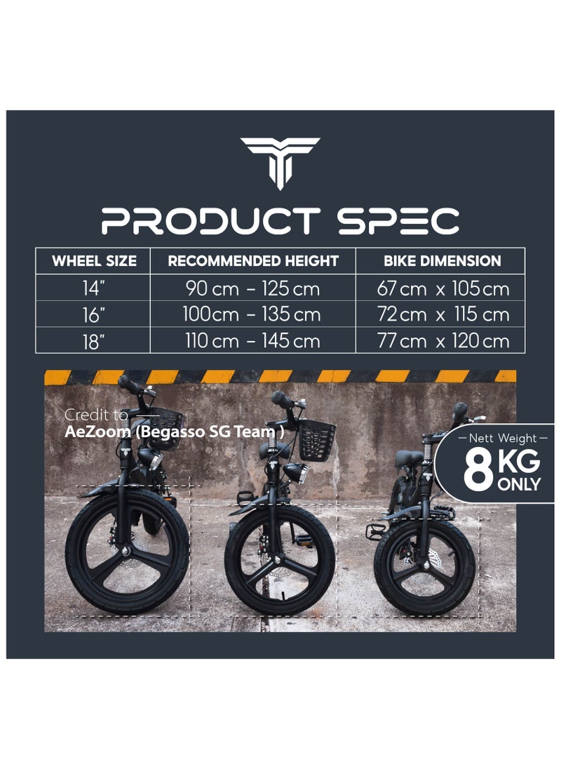 TAKACHIA BMX K1 16 Inch Kids Bike - Bicycle for Kids & Toddler