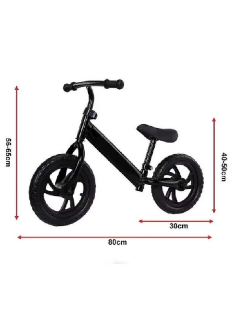 12inch Children‘s Balance-Bikes Kids Balance Bike No Pedal Bicycle Beginner Toddler Bike Steel Frame and Air-Free Tires for 2-5 years Old