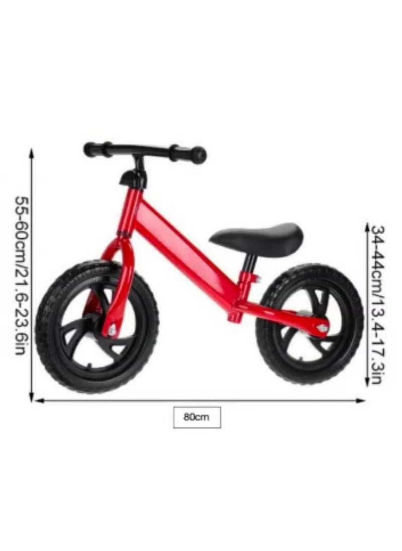 12inch Children‘s Balance-Bikes Kids Balance Bike No Pedal Bicycle Beginner Toddler Bike Steel Frame and Air-Free Tires for 2-5 years Old