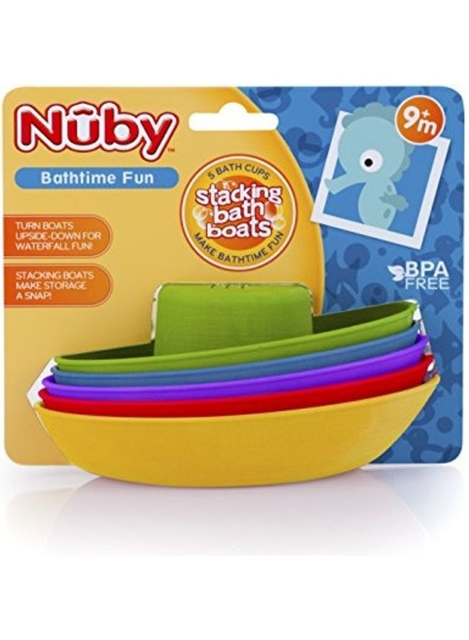 5-Pack Stacking Bath Boats Set