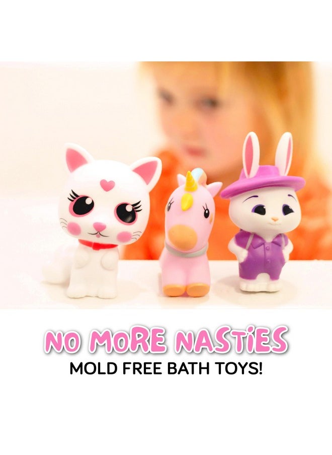 Girl Bath Toys Mold Free Bath Toys For Girls And Toddlers, Girl No Hole Bath Toys, No Mold For Tub,Beach,Pool, Bpa-Free, Dishwasher-Safe, Infant Bath Toys No Holes 0 1 3 6 12 18 Months