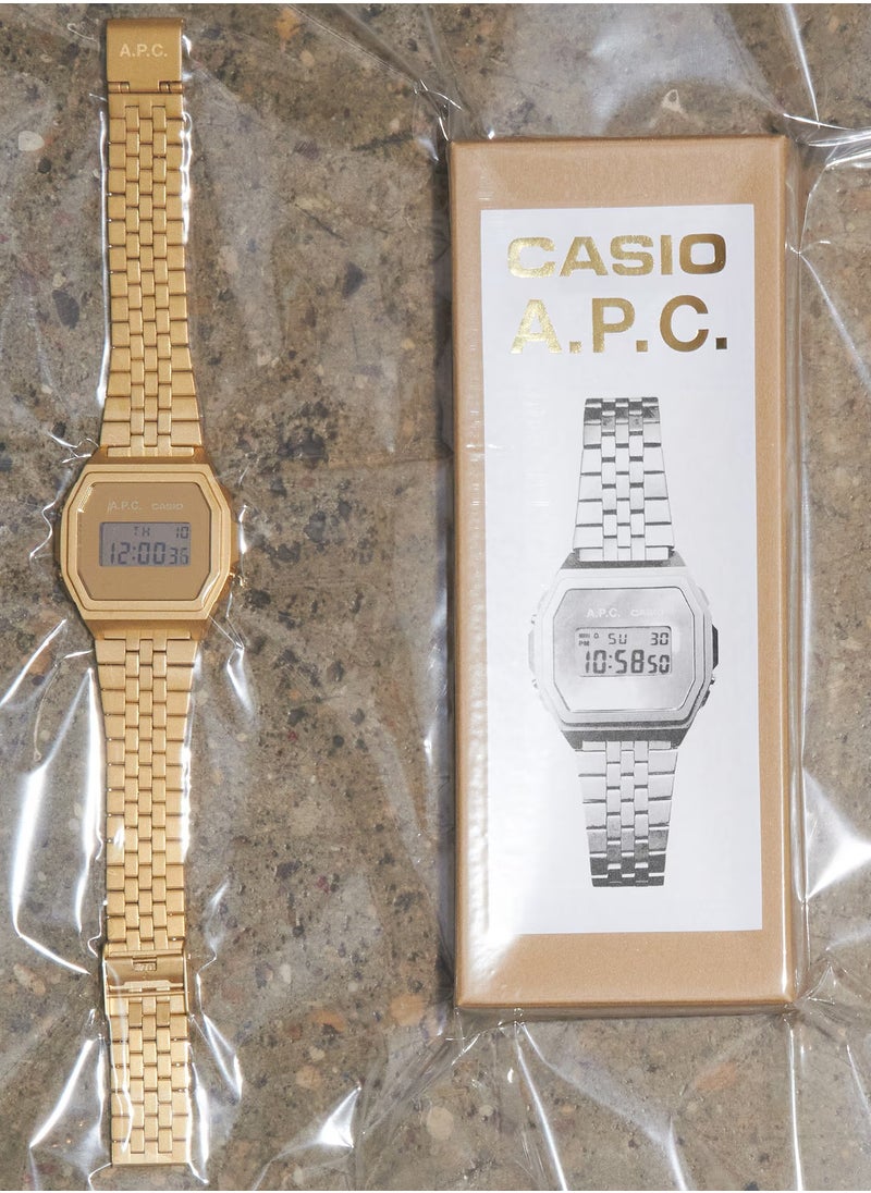 Vintage APC Collaboration Model Digital Stainless Steel Unisex Watch A1000ACG-9