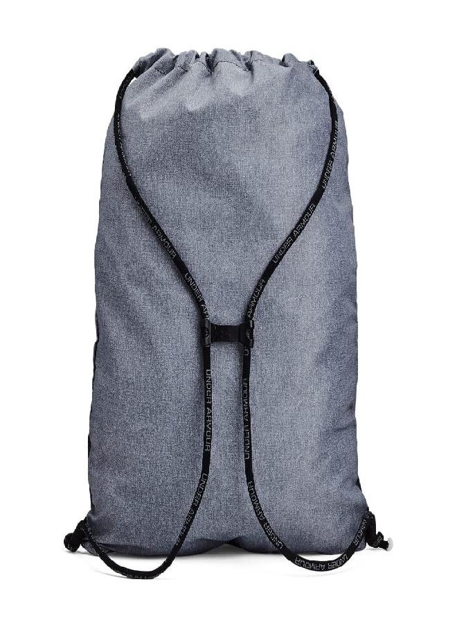 Armour Adult Undeniable Sackpack , Pitch Gray Medium Heather (012)/Metallic Silver , One Size Fits Most