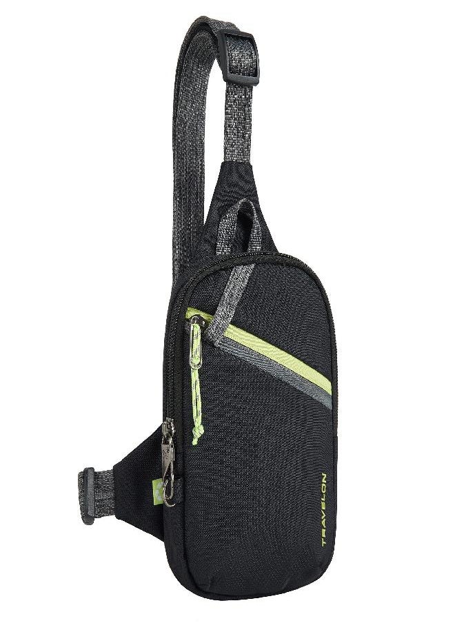 Greenlander Sustainable Anti-Theft Compact Sling, Jet Black, 5
