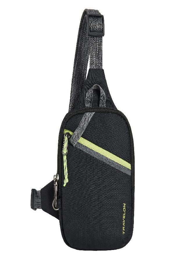 Greenlander Sustainable Anti-Theft Compact Sling, Jet Black, 5