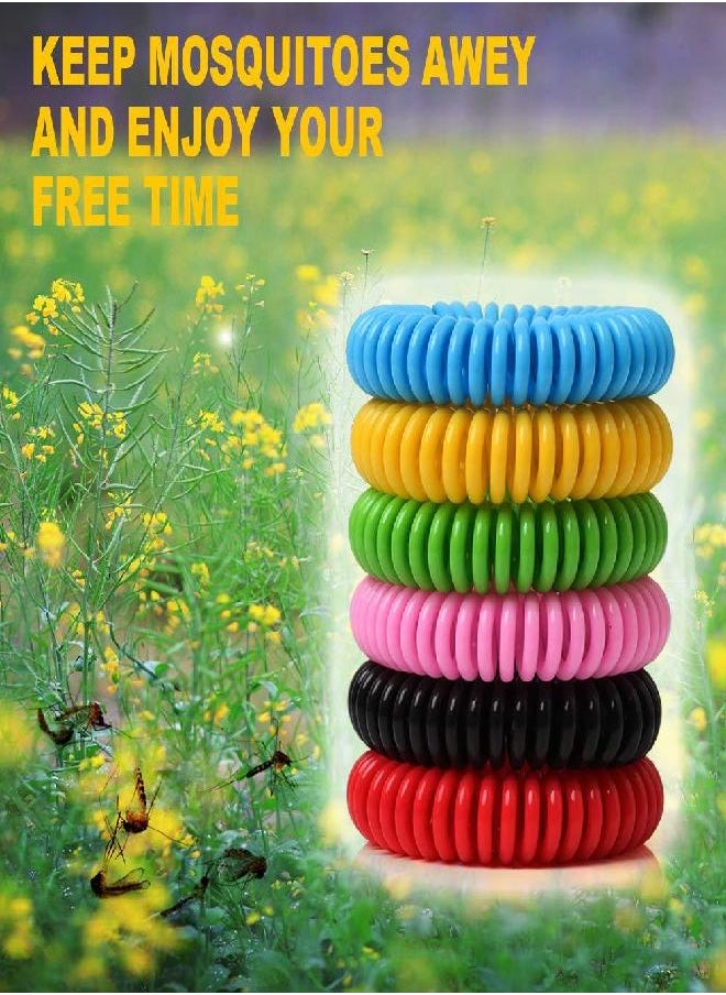BUGBAND 12 Pack Mosquito Bracelets, Mosquito Bracelets Outdoor for Adults and Kids, Individually Wrapped DEET-Free Waterproof Bands
