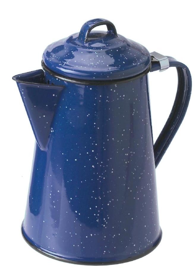 Outdoors Enamel Coffee Pot To Store Hot Coffee, Tea For Camping & Farmhouse - 8 Cup