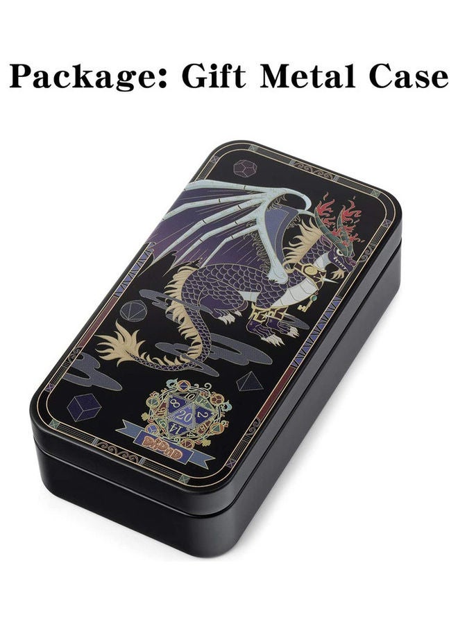 7-Piece Ancient Design Dice  With Metal Box