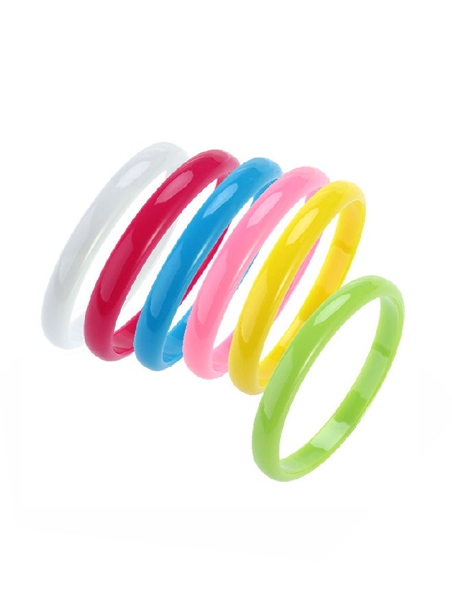 6-Piece Plastic Bangle Bracelets