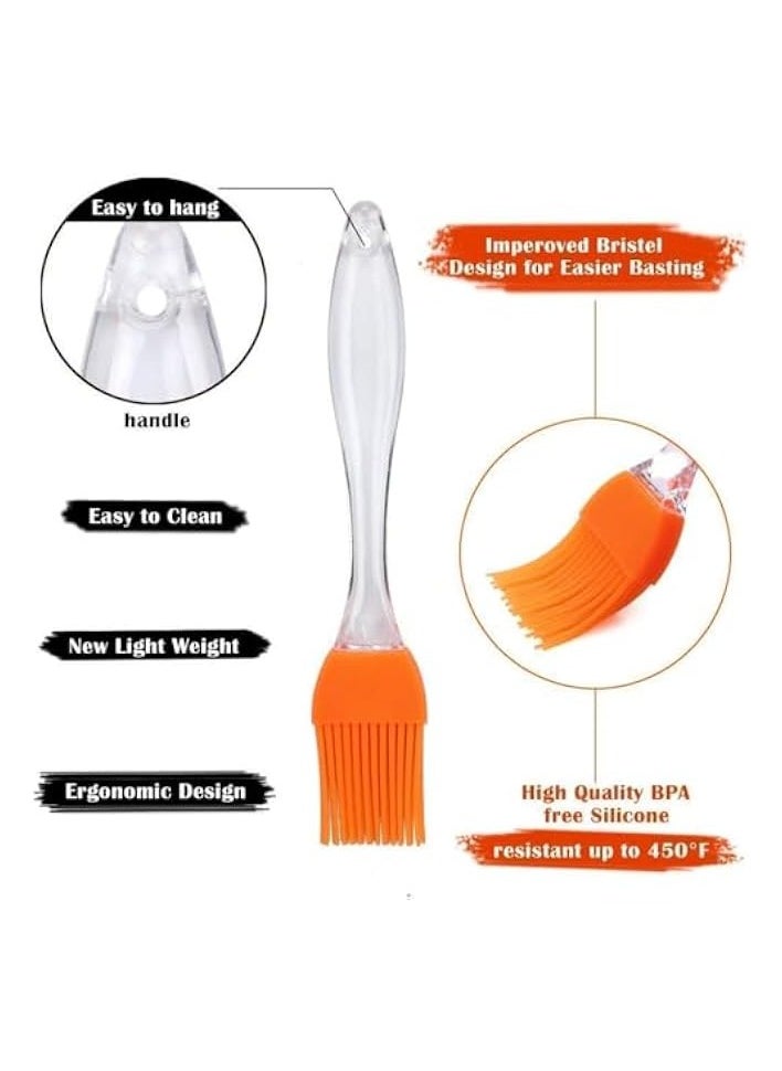Silicone 1 Piece Pastry Brush Cooking Brushes Baste Oil Butter Sauce Marinades for BBQ Grill Barbeque Kitchen Baking Pastries Cakes Desserts, Multicolor