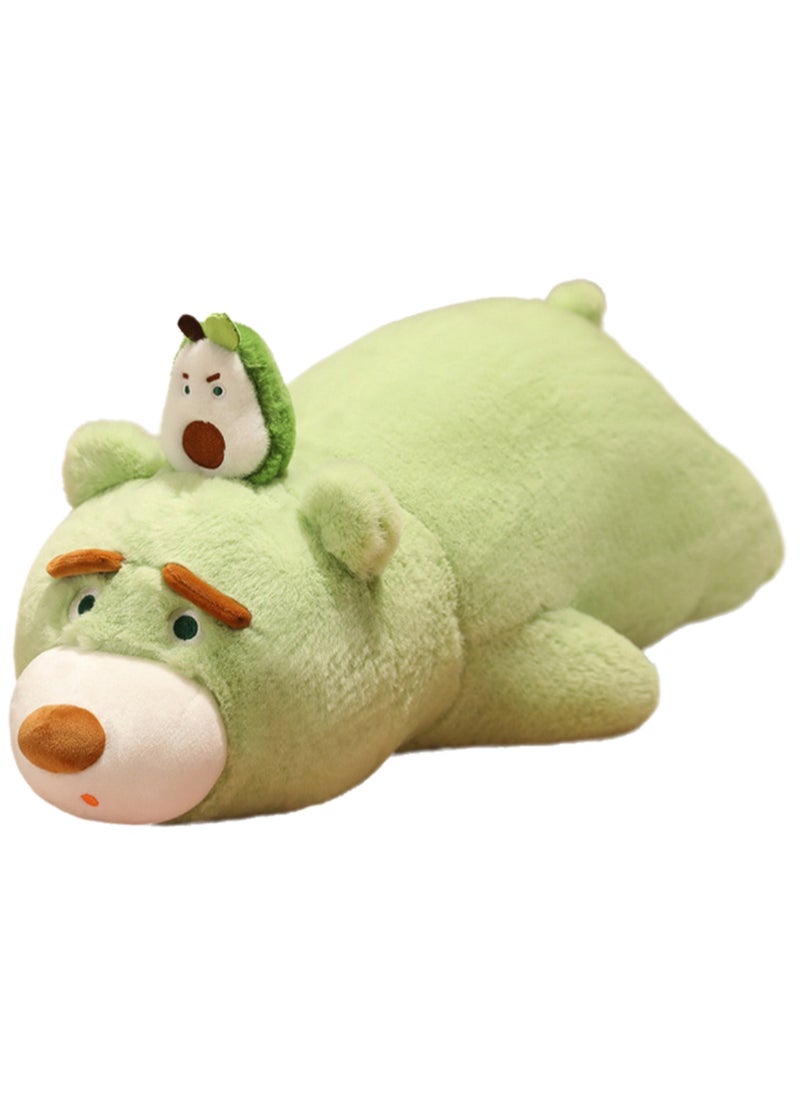 Cute Green Cartoon Bear Plush Toy Soft Stuffed Doll Gift for Boys Girls All Ages (50cm)