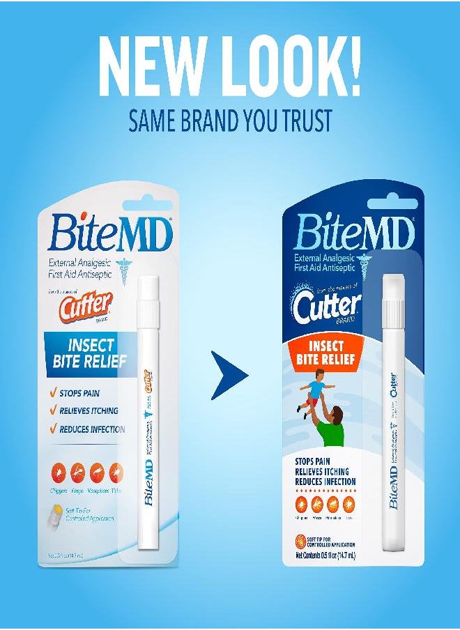 Cutter BiteMD Insect Bite Relief Stick, Analgesic And Antiseptic 0.5 Fl Oz (Pack of 1)