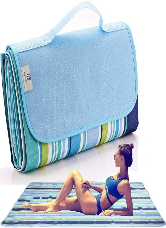 FashionLive Beach Blanket Extra Large Picnic Blanket Sandproof Waterproof Outdoor Indoor Blanket Lightweight Handy Mat Portable Beach Mat for Camping Hiking Travel Park Grass