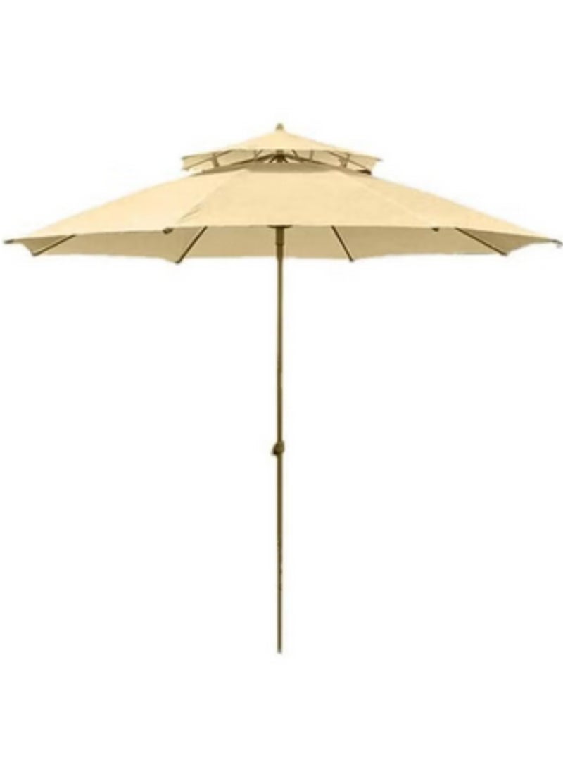 Double-Layer Sun Umbrella for Beach Camping and Fishing Durable Outdoor Canopy for Shade and Shelter