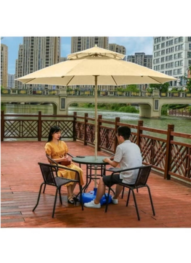 Double-Layer Sun Umbrella for Beach Camping and Fishing Durable Outdoor Canopy for Shade and Shelter