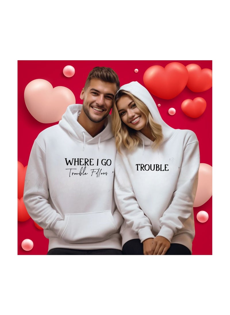 Valentines Day Couples Hoodies-Comfortable Hoodies For Boyfriend,Girlfriend,Husband Or Wife-Cute Outfits For Valentine's Day