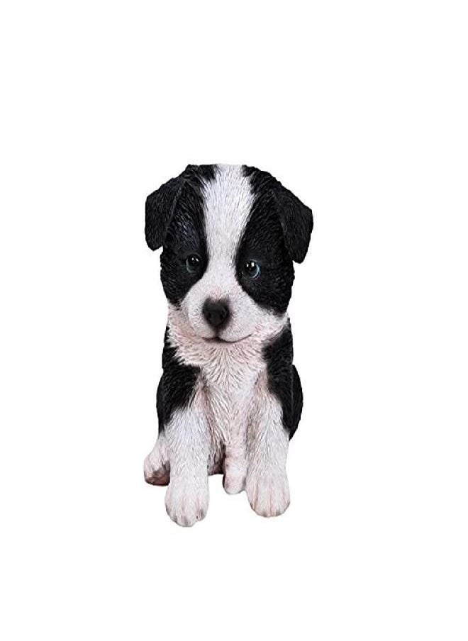 Hi-Line Gift Ltd Sitting Border Collie Puppy, 6.75-inch Height