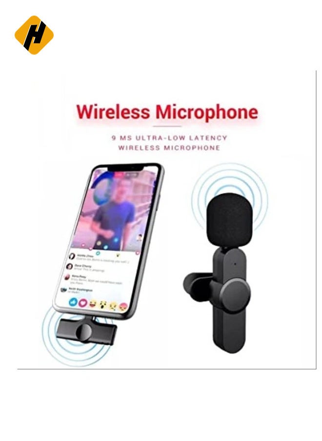 2 in 1 iphone or type-c Wireless Lavalier Microphone For IPhone, Plug Play, Portable Audio Video Recording Mic for Youtube, Live Stream, Vlog, Interview, Laptops PC