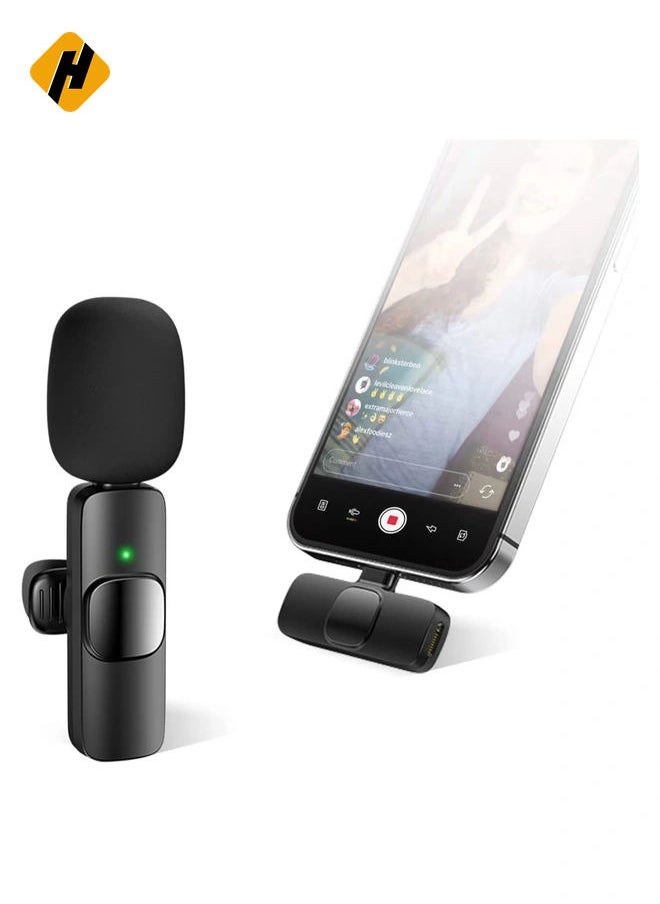 Wireless Microphone Lavalier for Android Smartphone - USB-C Wireless Lapel Microphone Plug-Play Mini MIC for TikTok YouTube Vlog.