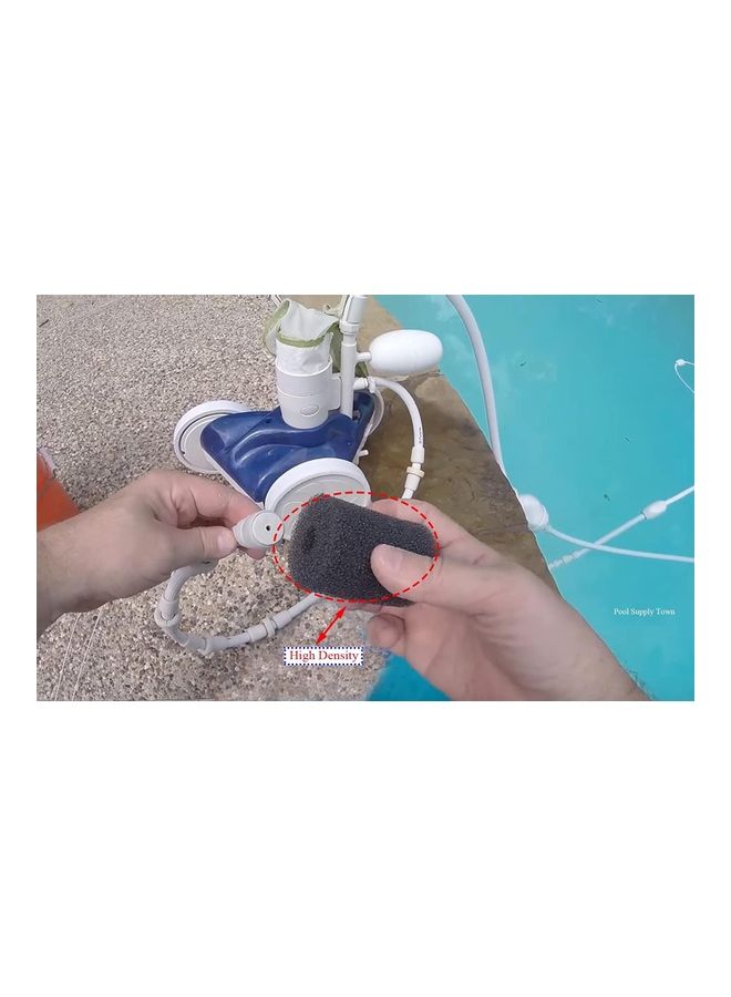 Pack Of 6 High Density Pool Cleaner Sweep Hose Scrubber Black