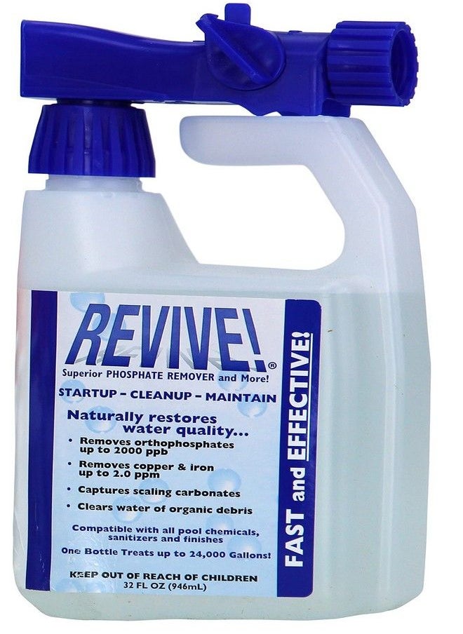 REVIVE! Swimming Pool Phosphate and Algae Remover Chemical for Pools - 32 oz