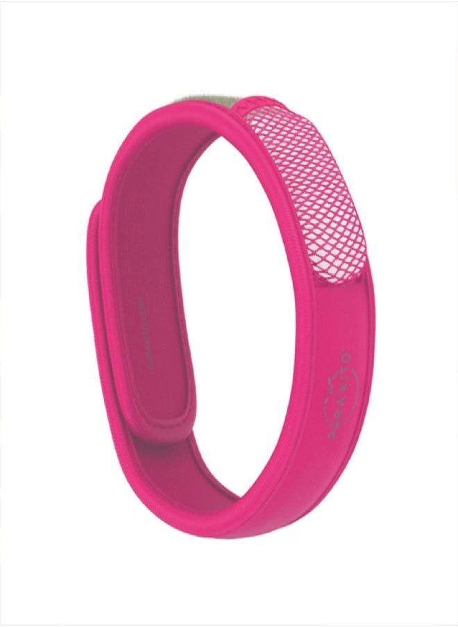 PARA'KITO Mosquito Insect & Bug Repellent Wristband - Waterproof, Outdoor Pest Repeller Bracelet w/Natural Essential Oils (Fuchsia)