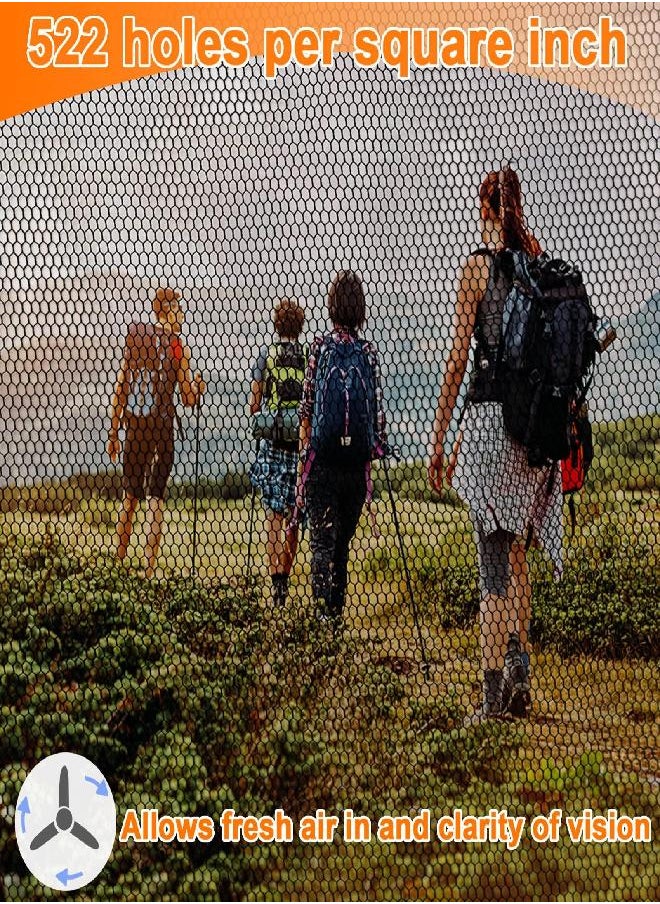 Benvo Mosquito Head Net Mesh, Face Neck Fly Netting Hood from Bugs Gnats Noseeums Screen Net for Any Outdoor Lover- with Carry Bags Fits Most Sizes of Hats Caps (2pcs, Grey, Updated Big Net)